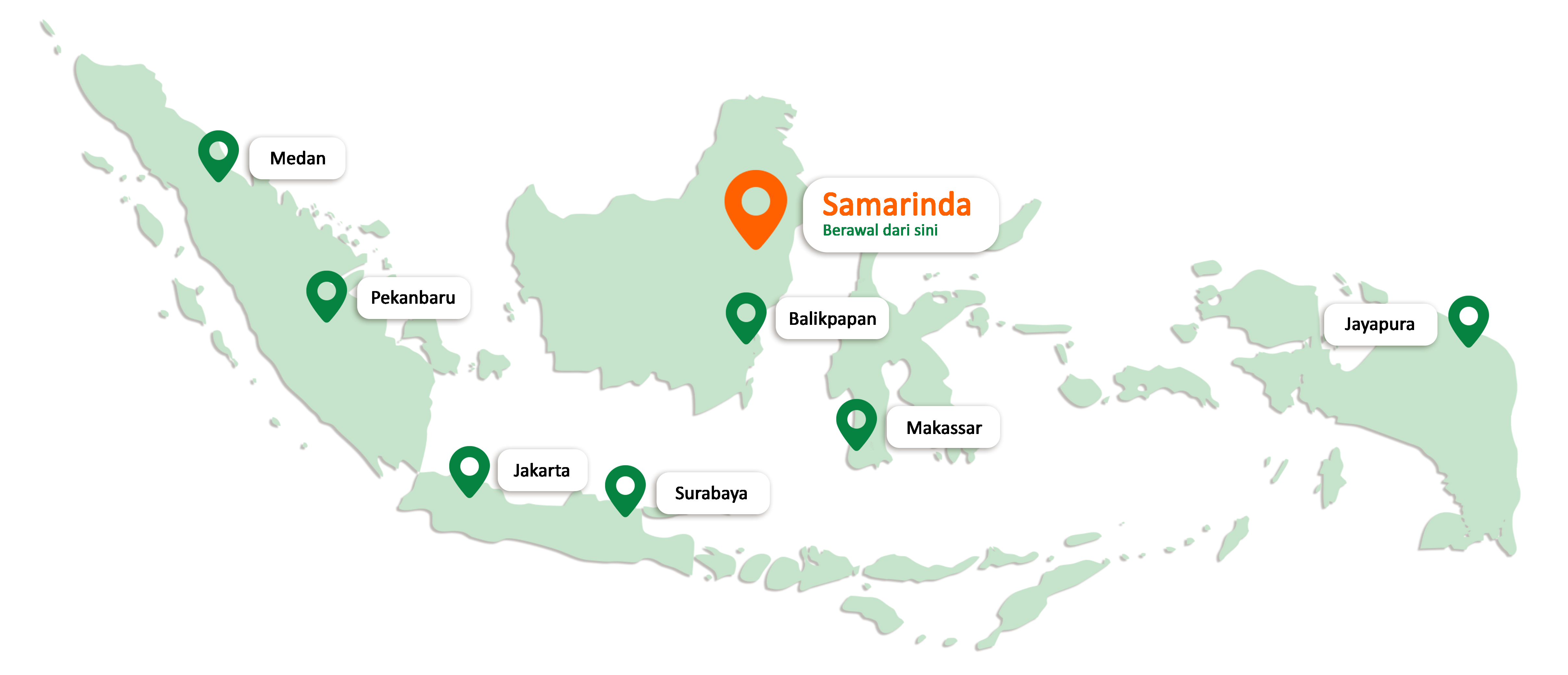 Peta Indonesia — cakupan layanan PesutGo